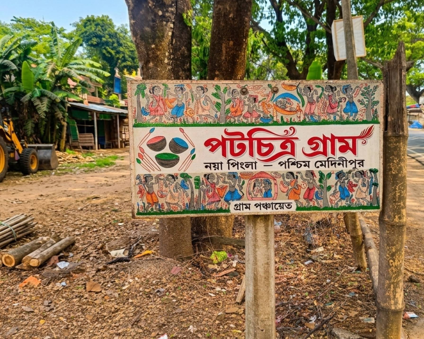 পিংলার ‘নয়া’ গ্রাম পিংবনি ও নয়াগ্রামের পটচিত্র গ্রাম Patachitra village